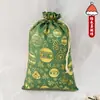 Bestseller transfronterizo: Bolsa grande de Navidad con estampado dorado y cordón, bolsa de regalo de arpillera, bolsa de regalo para dulces de Navidad, bolsa de regalo hecha a medida