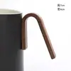 Accesorios Universales de Nogal y Madera de Haya, Mangos de Madera Maciza, Tazas, Varios Estilos de Mangos de Madera, Vasos de Agua, Vasos de Vidrio