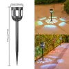 Luzes Solares de Jardim para Exterior, Pequenas Casas de Pátio Atmosféricas à Prova d'Água, Luzes Decorativas de Paisagem, Mini Luzes com Sensor de Cabeça Dupla