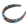 Diadema de ala ancha con diseño de cuadros estilo universitario para mujer, accesorio para el cabello con presión, estilo retro, elegante y extrovertido.