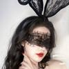 Corea del Sur encaje antifaz horquilla diadema orejas de conejo lindas diadema orejas de gato celebridad de internet COS foto maquillaje tocado