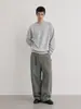 Pantalones casuales TRS Streetwear 26AW de lona lavada, color liso vintage, holgados, rectos, estilo leñador, para hombres y mujeres