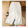 Nuevo Top Bordado de Algodón y Lino Talla Grande para Mujer, Holgado y Adelgazante, Moderno + Conjunto Elegante de Pantalones Largos de Algodón y Lino