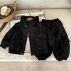 Chaqueta Cargo de Otoño para Niños 2025 Nuevo Estilo para Niños Pequeños, Conjunto de Letras Fresco y Elegante para Primavera y Otoño para Niños y Niñas