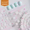 Sky New Rosa Renda Rosa Rosa Coelho Adesivos para Arte de Unha Fofo Estéreo Relevo Laço Decorativo Adesivos para Unha