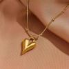 Tobillera de Acero Inoxidable Moderna y Dulce con Cuentas de Amor Simple y Personalizado Acero de Titanio Inmarcesible Collar de Corazón de Melocotón