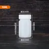 Botella de Plástico Blanco de Boca Ancha de PE al por Mayor Espesada 50100ml Sellada con Cápsula Boca Ancha Botella de Muestreo con Escala