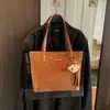 Bolsa Tote Casual Versátil de Alta Qualidade Novo Estilo Estampa de Leopardo Moda Grande Capacidade Temperamento para Trabalho Bolsa de Ombro Feminina
