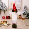 Decoración navideña nueva transfronteriza Cubierta para botella de vino de árbol de Navidad Sombrero de asta Cubierta de vino Cubierta de vino de enano Cubierta de vino de muñeca sin rostro