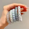 Elástico de cabelo para rabo de cavalo alto sem desmoronar para meninas, elástico de cabelo, corda de cabelo de alta elasticidade, elástico de cabelo tipo fio de telefone, acessórios de cabelo para meninas, anel de borracha