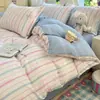 Set de Cuatro Piezas para Dormir Desnudo Transpirable Grado A para Mamá y Bebé Sensación de Nube Esponjosa Muselina de Doble Capa Ropa de Cama para Dormitorio Set de Tres 3 o Cuatro 4 Piezas Sábana Funda de Edredón