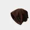 Nuevo Gorro Frío Estilo Coreano para Cabeza Grande, Turbante Pequeño de Moda para Adelgazar la Cara, Gorro Postparto, Gorro Holgado Versátil para Otoño e Invierno para Mujer