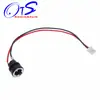 Enchufe de fábrica DC-022B con cable Enchufe de alimentación DC de 2 pines cable de soldadura con tuerca línea 26 Lucy cable blanco y negro