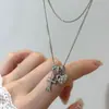 Colar com Pingente de Cruz e Coração em Prata Esterlina S925 Corrente para Clavícula com Zircônia de Nicho Acessório de Corrente para Suéter de Luxo Leve de Alta Qualidade
