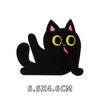 Gatinho Preto de Desenho Animado Adesivos de Tecido Autoadesivos Sem Passar Roupas Adesivos de Bordado Sem Furos Sem Costura para Roupas Infantis