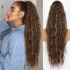 Xuchang Pelucas Transfronterizas Coletas para Mujer Europea Americana Permanente de Maíz Esponjosa Cola de Caballo Alta Pinza de Garra Grande Extensiones de Cabello de Cola de Caballo
