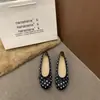 Zapatos Planos Franceses Suaves de Suela Blanda Estilo Hepburn 2026 con Lazo y Lunares, Zapatos Deslizables de Boca Baja para Commuter para Mujer