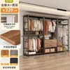 Cabideiro de metal guarda-roupa combinação aberta de chão cabide de roupas de quarto cabide de closet walk-in doméstico