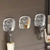 Ganchos Glaciais de Luxo Leve Adesivo Forte Sem Vestíg Sem Furo Ganchos Adesivos para Banheiro Cozinha Atrás da Porta Ganchos para Casacos e Chapéus