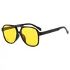 Nuevas gafas de sol casuales personalizadas retro europeas y americanas de doble puente, gafas de sol de moda para exteriores y conducción con protección solar, transfronterizas
