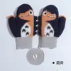 Luvas de Inverno Infantis com Cordão para Pendurar Fofas de Desenho Animado Tricotadas à Prova de Frio Forradas com Lã Mittens Espessadas Luvas Quentes para Crianças e Bebês