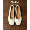 Sapatos Quadrados Baixos Super Macios Vintage Retrô Artísticos para Mulheres Sapatilhas de Salto Baixo com Fundo Plano Sola Macia Confortáveis para o Dia a Dia Sapatinhos de Couro