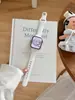 Pulseira de relógio fina de silicone com bolinhas na cor Morandi, compatível com Apple Watch Séries 12, 11 e 10