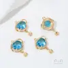 Preservação de Cor Conjunto de Ouro 14K Zircônia Planeta Azul Galáxia Lua Pingente diy Pulseira Colar Feito à Mão Joias Pingente