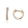Joyería Transfronteriza Pendientes de Círculo Pequeño de Plata Esterlina S925 para Mujer Moda Chapado en Oro Rosa Pendientes de Plata Esterlina Simples