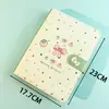 Caderno A5 de folhas soltas, fofo e estiloso, estilo ins, fecho magnético, couro PU macio, caderno de folhas soltas de desenho animado, atacado