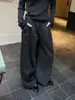 Pantalones de Pierna Ancha con Doble Pinza, Forma de Pera, Amigables, Adelgazantes, para Mujer, Colección Otoño 2026, Pantalones Largos con Caída 27378