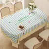 Nova Toalha de Mesa de Desenho Animado Impermeável e à Prova de Óleo Sem Lavagem Estilo Creme Toalha de Mesa PVC Mesa de Jantar Mesa de Café Cobertura de Mesa Oval
