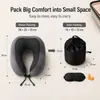 Entrega Direta da Fábrica Almofada de Apoio para Pescoço de Espuma de Memória de Rebound Lento em Formato U, Almofada Portátil para Viagem e Cochilo Camelback, Personalização de Almofada em Formato U