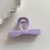 Pinza de Agarre para Cabello con Lazo Suave y Fresco, Temperamento Dulce, Moda, Morado Cremoso, Pinza de Tiburón, Disco para el Cabello, Parte Posterior de la Cabeza, Media Recogida
