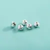 Acessórios de Prata Esterlina S925 Contas Espaçadoras Texturizadas Galvanizadas Contas de Ábaco Pulseira de Contas de Cristal Feita à Mão DIY Contas Soltas