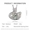 Collar de Cisne Pequeño de Plata de Ley S925 para Mujer, Lujo Accesible, Joyería de Plata Elegante y de Gama Alta, Cadena para Clavícula de Moissanita de Un Quilate