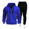 Traje de Sudadera Deportiva Otoño e Invierno Transfronterizo 2024 para Hombre con Cremallera Sudaderas Ropa Deportiva Traje Suéter Suéter Conjunto de Dos Piezas