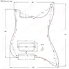 Un agujero de montaje de bobina doble panel frontal de protección de guitarra eléctrica placa de cubierta frontal un agujero para potenciómetro