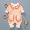 Macacão de algodão de camada dupla estilo western para bebês meninas macacão para recém-nascidos roupas de bebê primavera e outono lua de mel princesa peça única