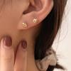 Pendientes de plata con forma de caramelo de papel de aluminio, estilo simple y frío, con temperamento retro, joyería exquisita para estudiantes.