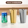 Copo de Água de Camada Dupla em Aço Inoxidável 304, Copo com Bico para Crianças, Caneca de Café com Tampa, Copo de Cerveja para Exterior, Copo Prático Estilo Coreano, Espesso