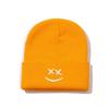 Nuevo gorro de punto bordado transfronterizo de Amazon para otoño e invierno, para hombre y mujer, gorro de lana cálido y combinable, con cara sonriente