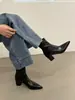 Botines de Punta Fina First Encounter Season para Mujer con Tacón Alto Versátiles Estilo Hada Pequeña 2026 Nuevo Estilo Botas para Aumentar la Altura Adelgazantes Tacón Grueso
