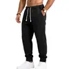 Pantalones largos de punto jacquard de color liso para otoño e invierno, rectos, de corte holgado, para deportes y uso casual para hombre, transfronterizos europeos y americanos, en stock