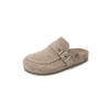 Chinelos Birkenstock Super Populares, Confortáveis e Estilosos Outono 2025 Sola Grossa Salto Baixo Fivela de Cinto Bico Redondo Soltos Sapatos Mule Casuais para Mulheres