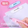Faca de corte de papel pequena atacado faca portátil para abrir embalagens expressas faca de arte para escritório estudante faca de desenho animado cor Morandi