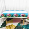 Nova Toalha de Mesa para Festa de Natal Espessada Descartável Desenho Animado Boneco de Neve Papai Noel Padrão Toalha de Mesa Toalha de Mesa