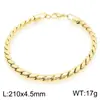 Pulseira Cuban Hemp Flower de Aço Inoxidável Simples e de Alta Qualidade para Homens e Mulheres, Versátil Estilo Ins Pulseira de Aço Titânio Dourado 18K