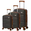 Maleta de Viaje Transfronteriza de ABS Mate con Ruedas Universales y Candado de Combinación, Maleta de Viaje de 20 pulgadas 24 pulgadas 28 pulgadas Se Puede Anidar Dentro de Otras Maletas