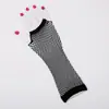 Guantes Largos de Red para Discoteca Verano Calados Elásticos Red Seca Guantes de Baile Sexy Guantes de Media Dedos para Mujer